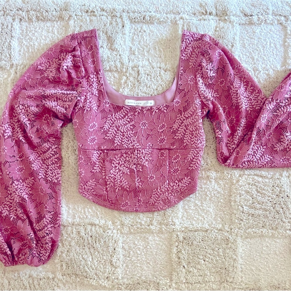 Altar’d State Fitted Crop Blouse